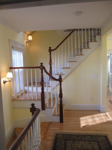 custom banister replication for new stairs